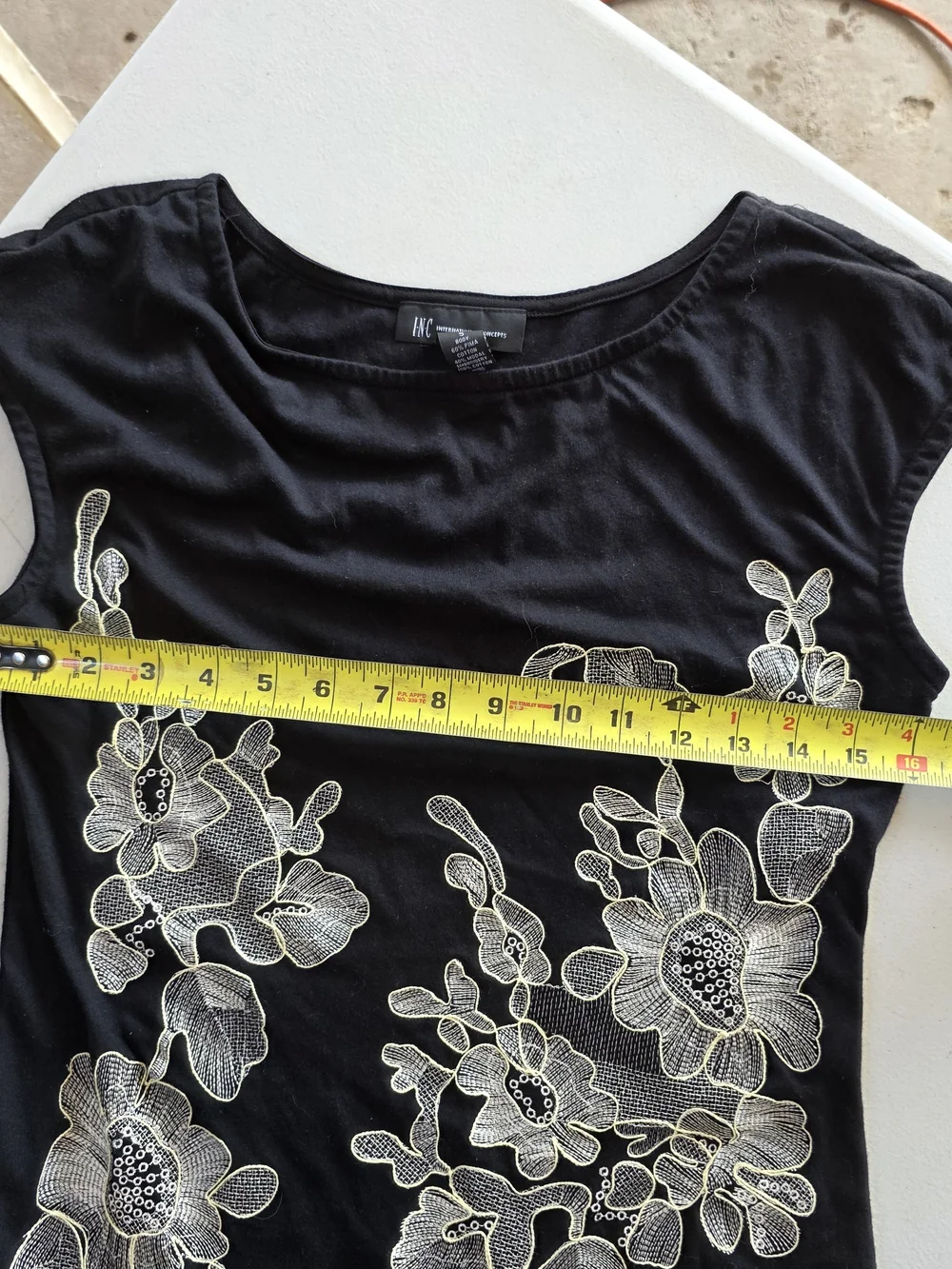 NWT INC International Concepts Black Floral Embroidered Tapestry Dress